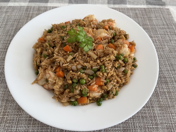 Arroz frito emplatado