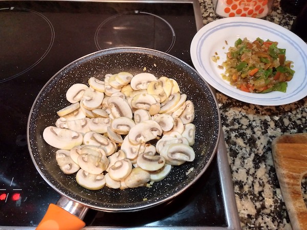 Cocinamos los champiñones